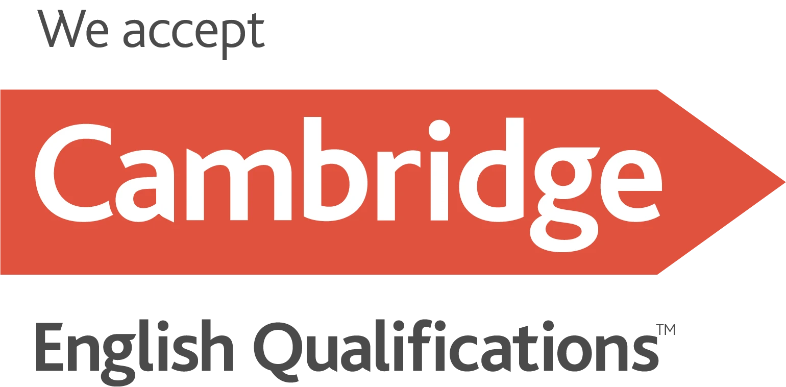 We accept Cambridge English Qualifications We accept Cambridge English Qualifications